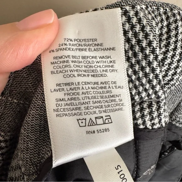 Express Gray Plaid High Rise Wide Leg Trouser Pants - Picture 6 of 6